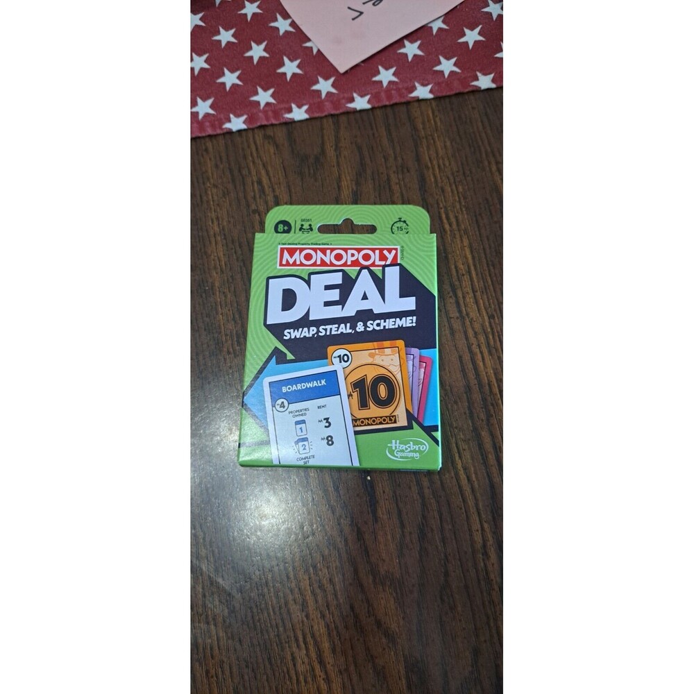 Monopoly Deal Card Game - (New, Sealed) - Box Damage - Hasbro Gaming